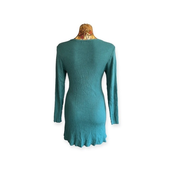 WILD FABLE cardigan sweater long small green button front - Picture 4 of 10